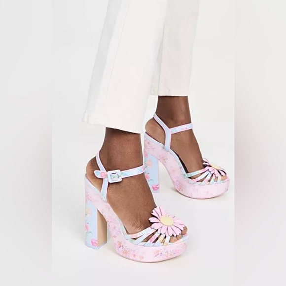 $880 NIB LoveShackFancy x Sophia Webster | Celia Platform Sandal Size 40 BOHO - Picture 3 of 15